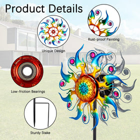 Sunnylight wind spinner blades stay waterproof for vibrant color in all seasons.