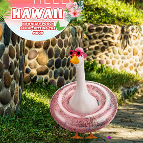 Sunnymove 23-inch goose outfit fits porch geese for easy seasonal decorating.