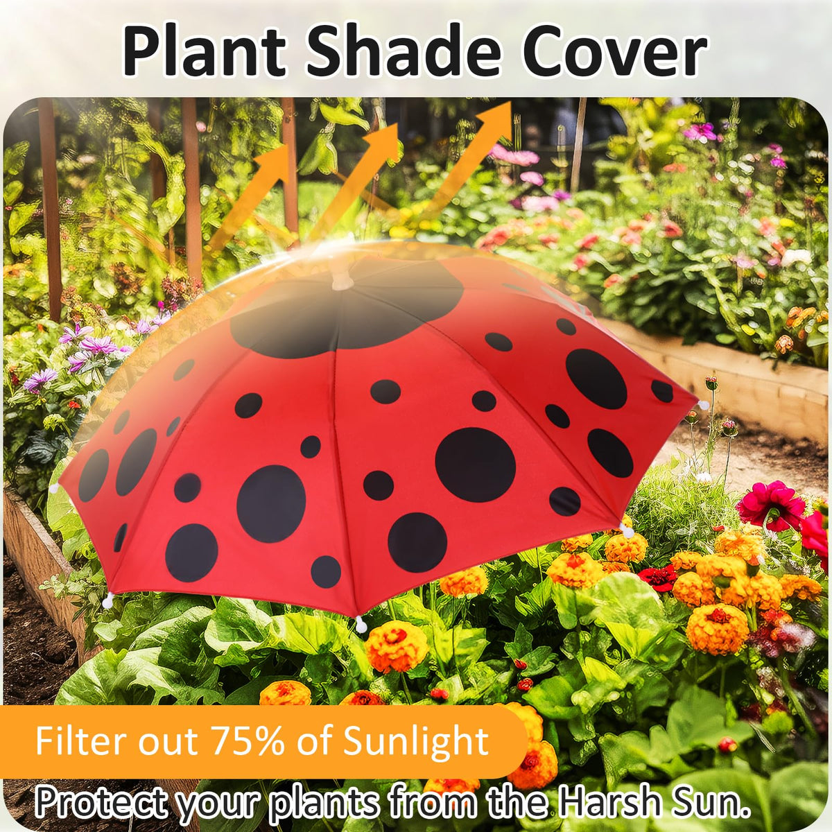 Sunnymove rainproof polyester canopy protects plants in sun and rain