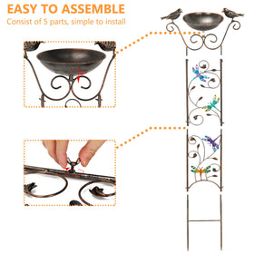 SUNNYPARK bronze finish trellis closeup shows weatherproof metal