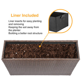 SUNNYPARK weather-resistant planter withstands rain and sun in any outdoor setting.