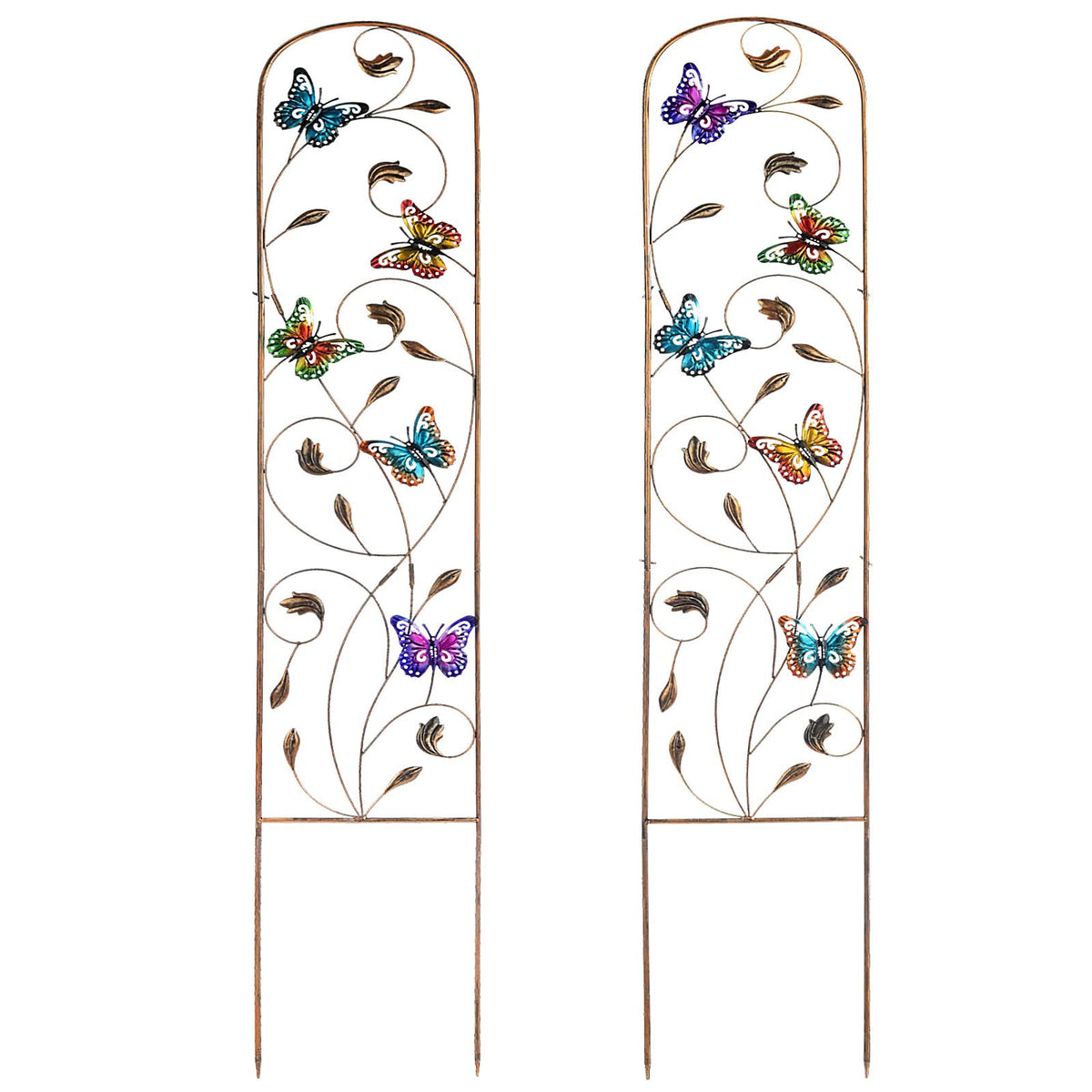 SUNNYPARK butterfly trellis with bronze finish enhances outdoor decor and supports climbing plants.