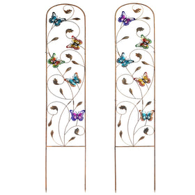 SUNNYPARK butterfly trellis with bronze finish enhances outdoor decor and supports climbing plants.
