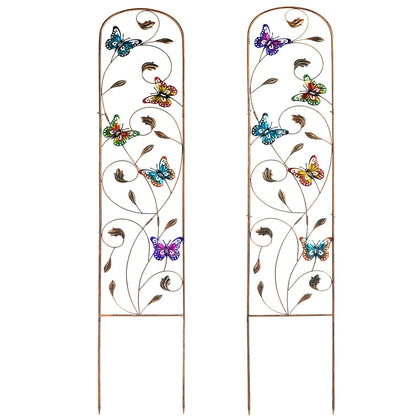 SUNNYPARK butterfly trellis with bronze finish enhances outdoor decor and supports climbing plants.