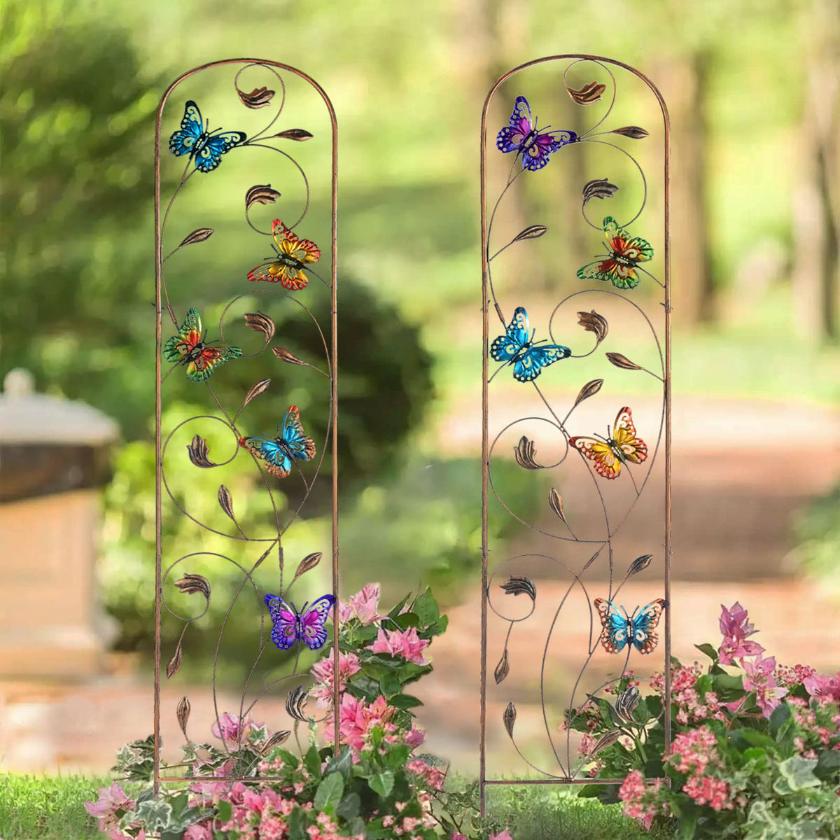 SUNNYPARK easy assembly with wing nuts for quick setup in pots or ground.