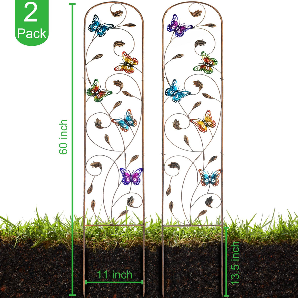 SUNNYPARK butterfly wings iridescent finish adds visual interest to borders and patios.
