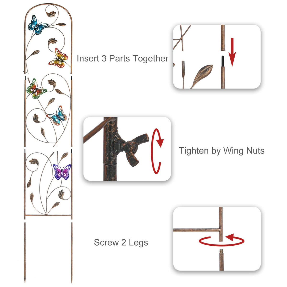 SUNNYPARK two-panel design offers stable freestanding or wall-leaning installation.