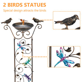 SUNNYPARK dragonflies on trellis detail adds color and garden charm