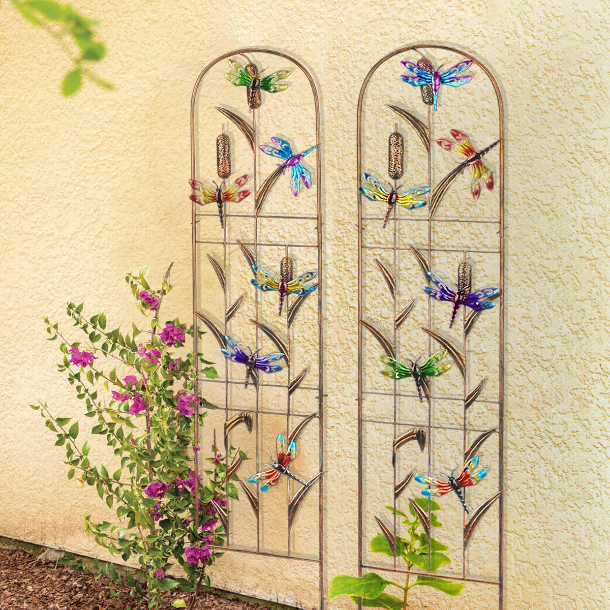 SUNNYPARK dragonfly trellis ideal for supporting vines.