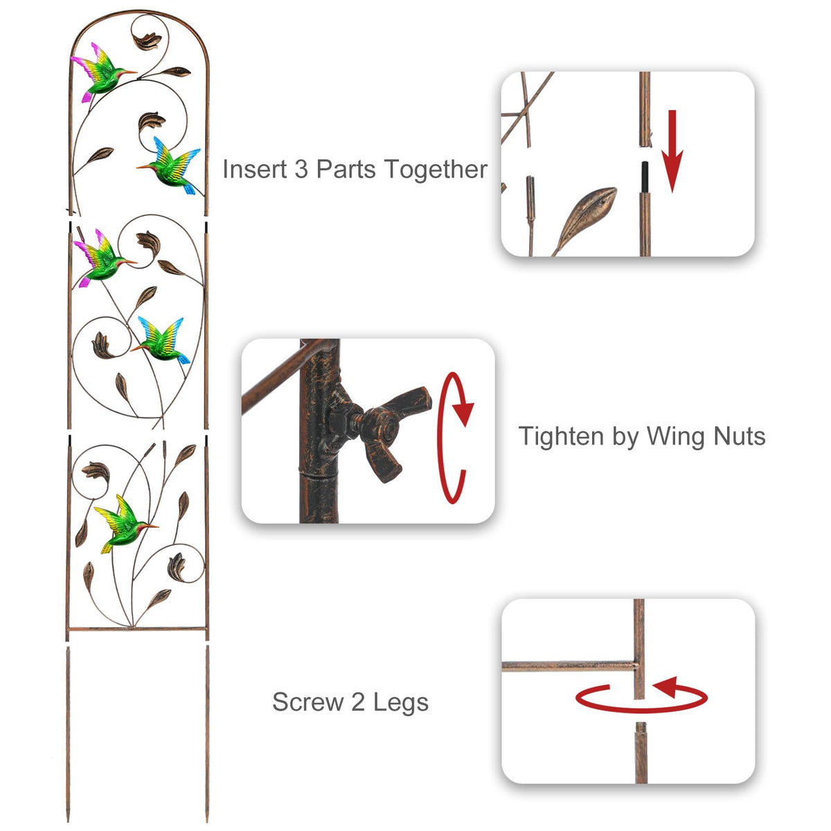 SUNNYPARK trellis panels provide a vertical backdrop for vegetables and flowers.