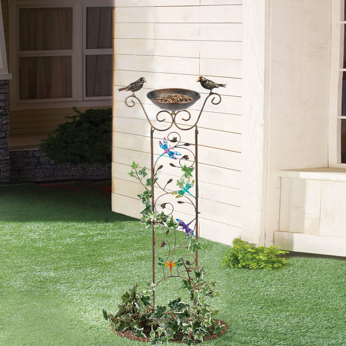 SUNNYPARK outdoor garden decor assembly guide shows easy setup