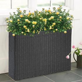 SUNNYPARK PE rattan close-up highlighting weatherproof finish.