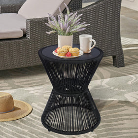 Close-up of SUNNYPARK rope detail on side table