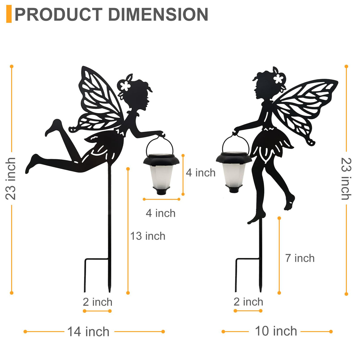 SUNNYPARK 23-inch metal stake stands sturdy in garden beds.