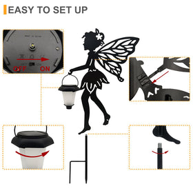 SUNNYPARK black powder-coated finish resists rust for long-lasting charm.