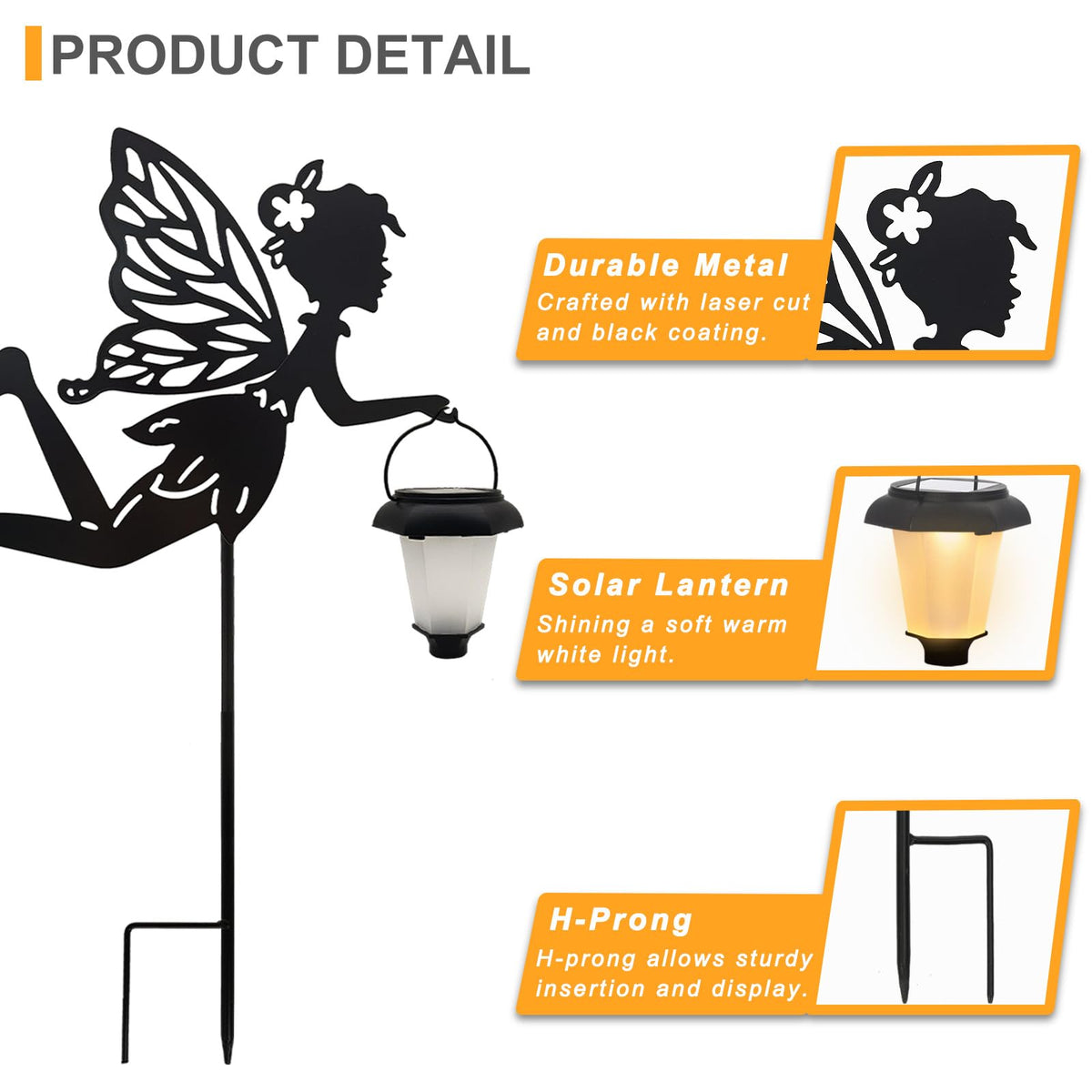 SUNNYPARK solar lantern charges by day and lights after dusk.