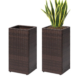 SUNNYPARK tall planter in flat-pack packaging for easy assembly.