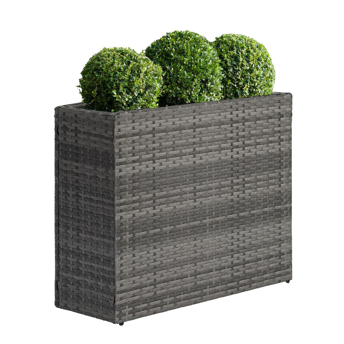 SUNNYPARK tall rectangular planter with removable liner enhances outdoor entryways.