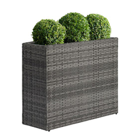 SUNNYPARK tall rectangular planter with removable liner enhances outdoor entryways.