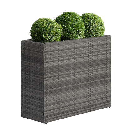 SUNNYPARK tall rectangular planter with removable liner enhances outdoor entryways.