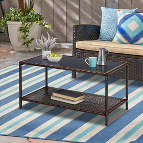 SUNNYPARK two-tier table with storage shelf keeps magazines organized