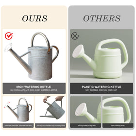 SunnyTong watering can with two comfortable handles for control.