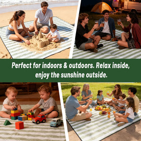 SunnyTrail picnic blanket 80x80 versatile indoor outdoor mat for playtime.