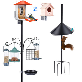 Sunoble birdfeeder pole at 92 inches offers sturdy reach for multiple feeding stations.