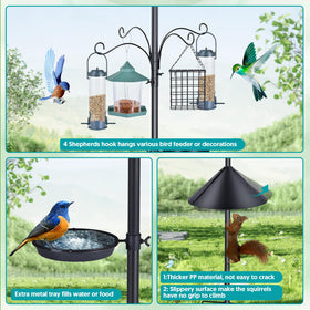 Sunoble four shepherd hooks provide flexible hanging options for feeders and decor.