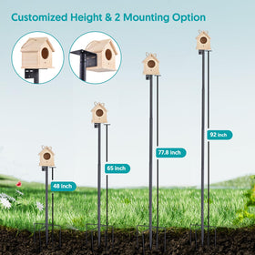 Sunoble removable tray doubles as a waterer or food dish for birds.