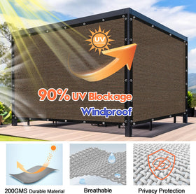 Sunocity shade cloth with stainless grommets ready for easy installation.