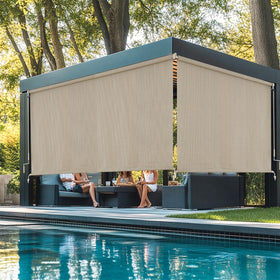 Sunoff modern outdoor shades add contemporary design to your patio