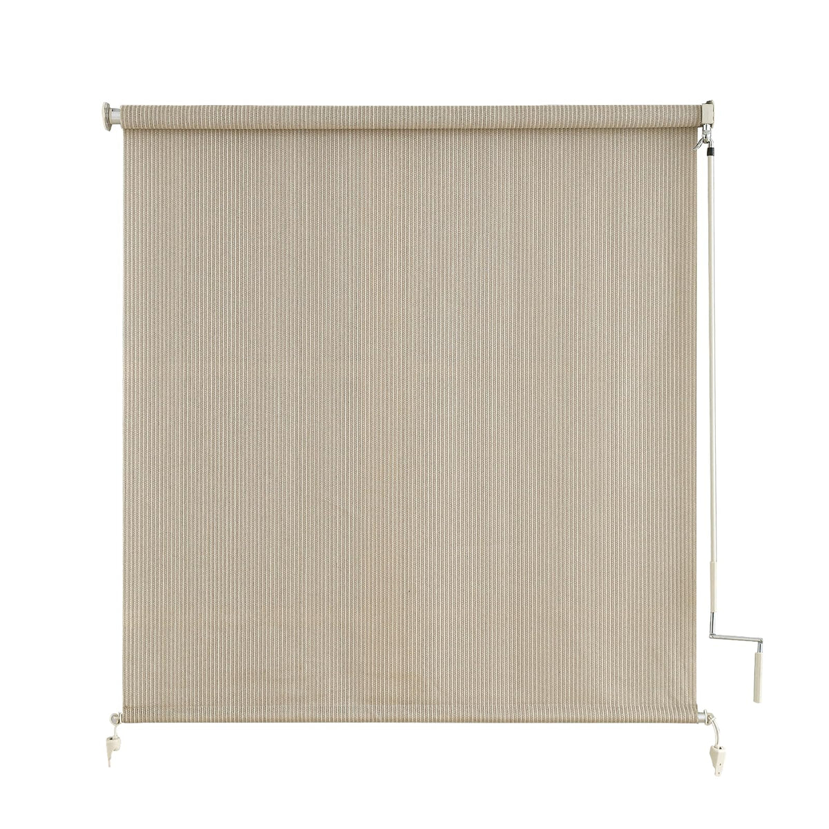 Sunoff outdoor shades provide cordless privacy for patio spaces