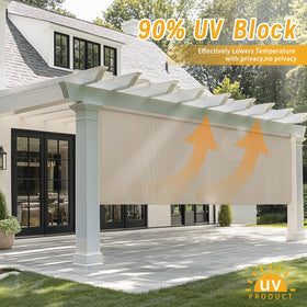 Sunoff shade cloth blocks UV for outdoor gatherings