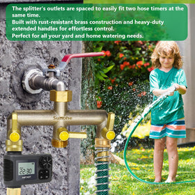 SUNOHE three-outlet design helps water multiple plants efficiently
