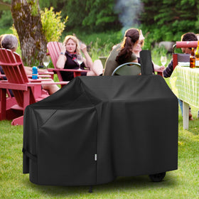 SunPatio 60-inch offset smoker cover hose-cleaning for easy maintenance
