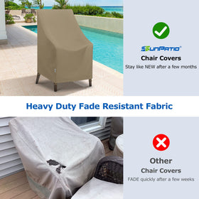 SunPatio air-vented design reduces moisture under chair cover