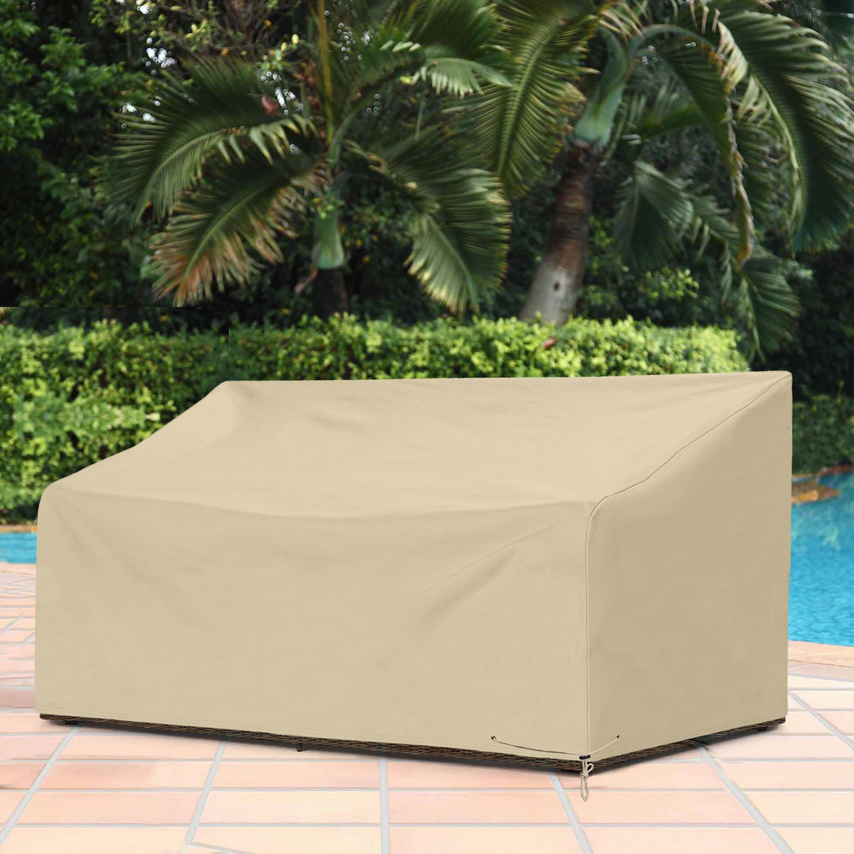 SunPatio all-weather cover offering year-round protection for exposed seating.