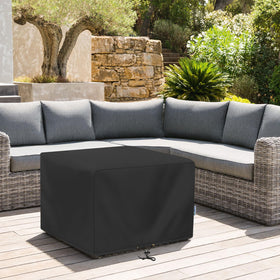 SunPatio black outdoor cover protecting surfaces and blending with décor