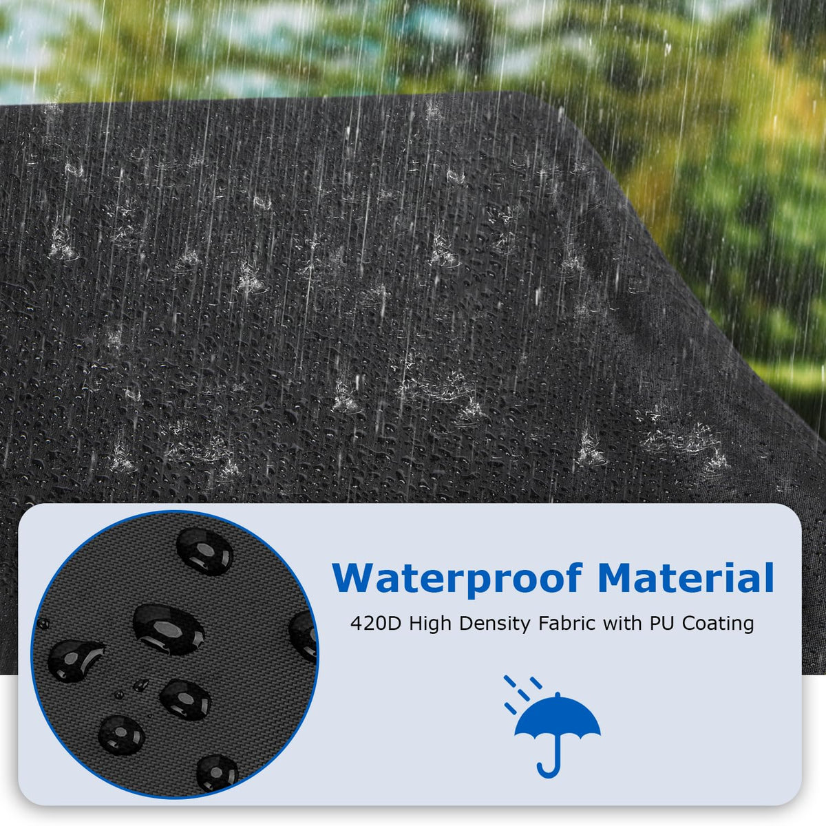 SunPatio breathable fabric is easy to wipe clean after use