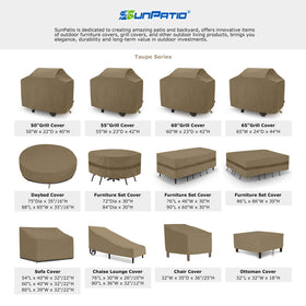 SunPatio daybed cover keeps cushions dry after rain