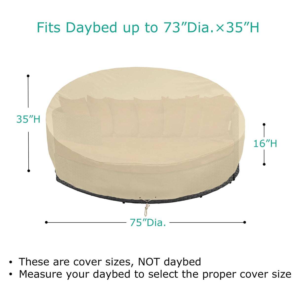 SunPatio waterproof taped-seams cover seals moisture for dry cushions after rain.