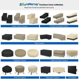 SunPatio durable fabric provides long-term protection for your patio furniture.