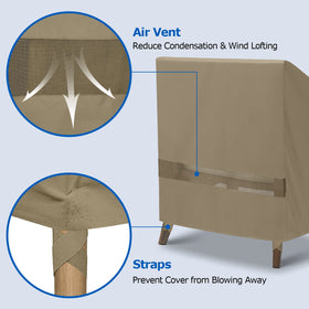 SunPatio easy-clean outdoor chair covers can be rinsed with a hose