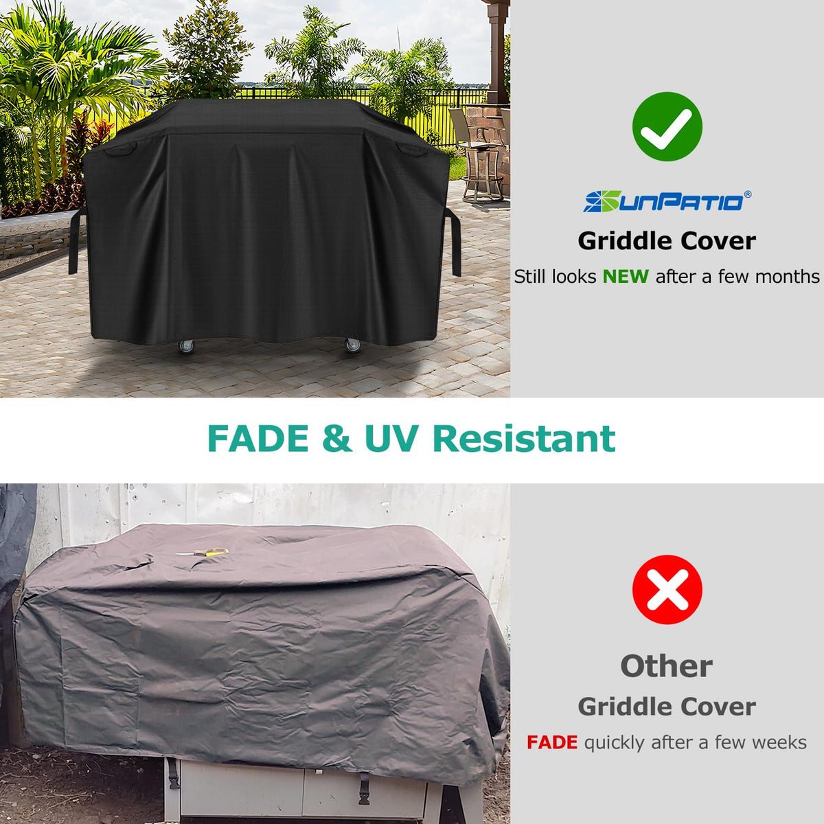 SunPatio griddle cover all-weather protection against sun, rain, and wind