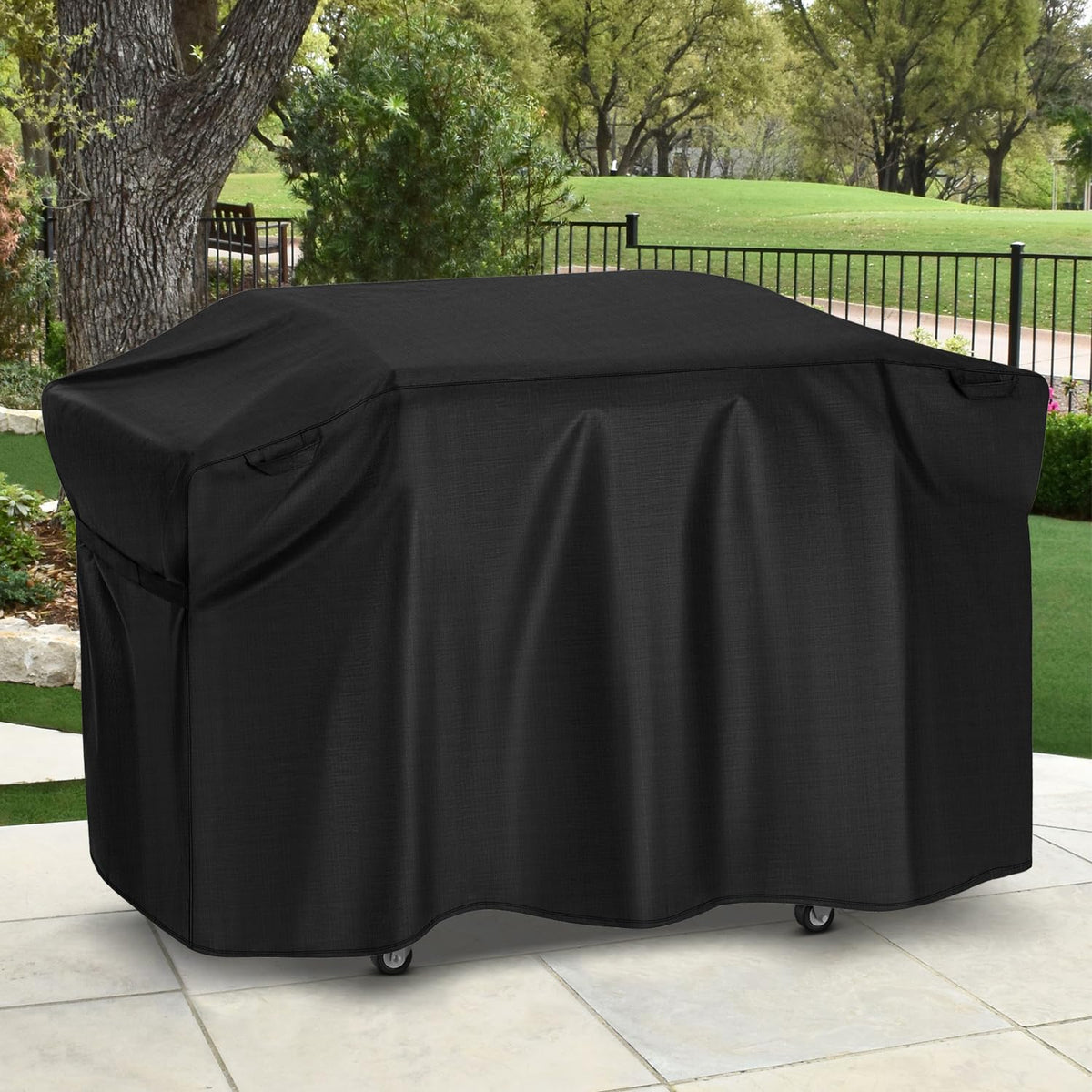 SunPatio 70-inch cover fits Blackstone griddle precisely for convenient storage.