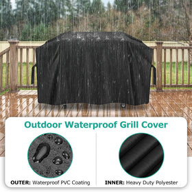 SunPatio griddle cover with side handles makes installation and removal easy.