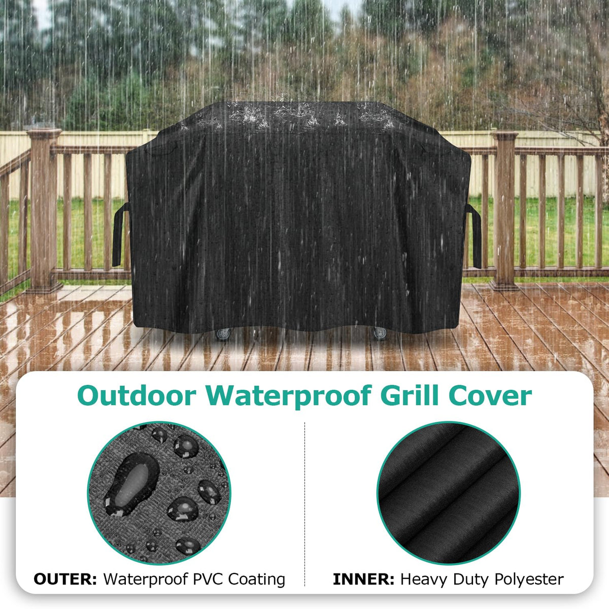 SunPatio griddle cover with two handles for easy removal