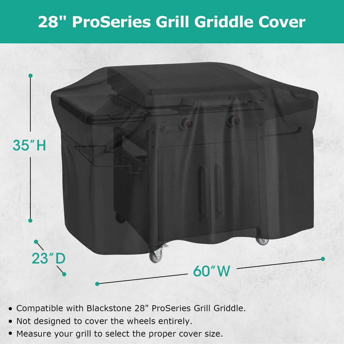SunPatio griddle cover waterproof material shields your grill from moisture