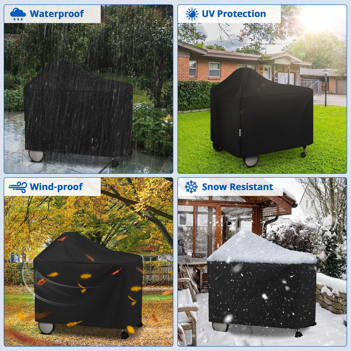 SunPatio grill cover easy-clean feature simplifies maintenance